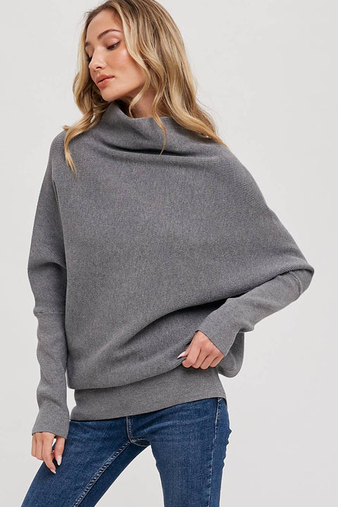 SLOUCH NECK DOLMAN PULLOVER