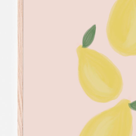 Leafy Lemons Art Print | Spring Home Decor