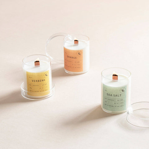 Sun Candle Gift Set (Verbena+Orange+Sea Salt, 3-Pack)