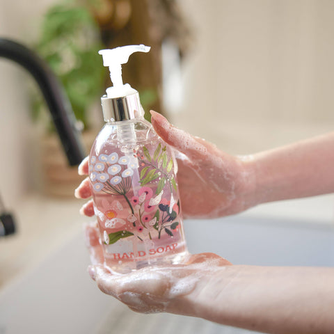 Botanical Bliss Liquid Hand Soap with Decorative Insert