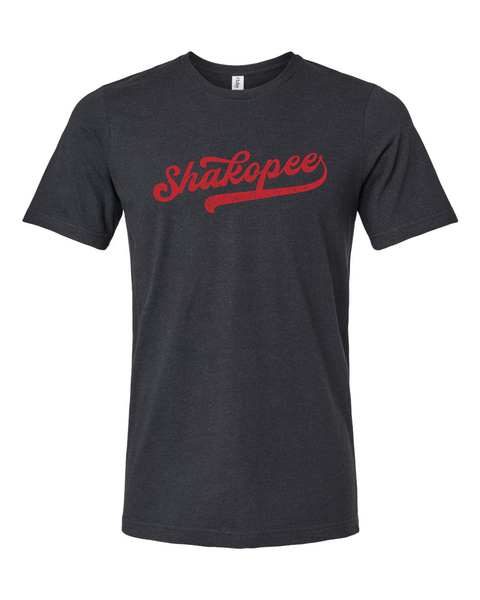 Shakopee Baseball Font T-shirt, Soft Fabric Tee