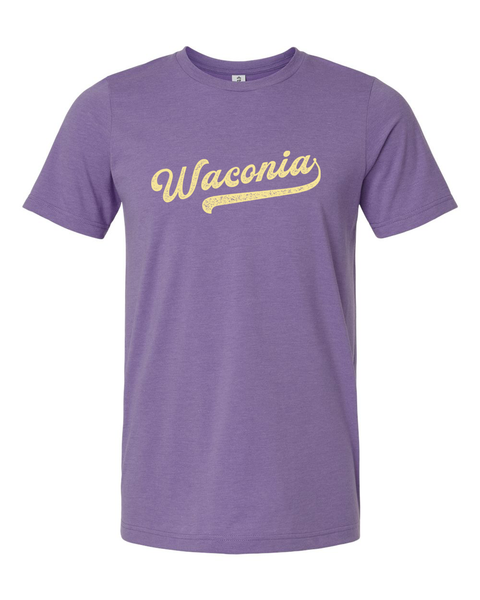 Waconia Baseball Font T-shirt, Soft Fabric Tee