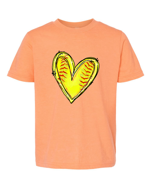 Softball Heart Youth T-Shirt