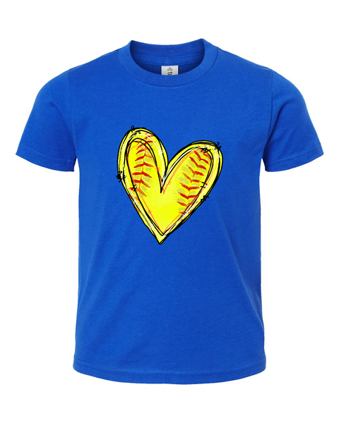 Softball Heart Youth T-Shirt