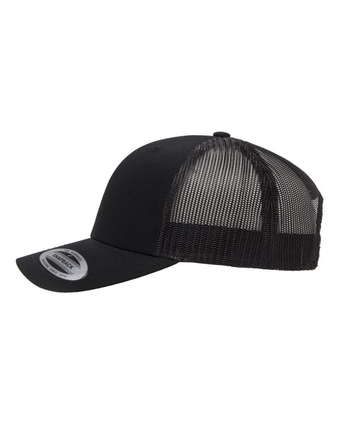 Black/Black Modern Snapback Baseball Hat, Trucker Hat