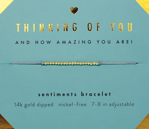 Sentiments Bracelet - GOLD - Thinking of You