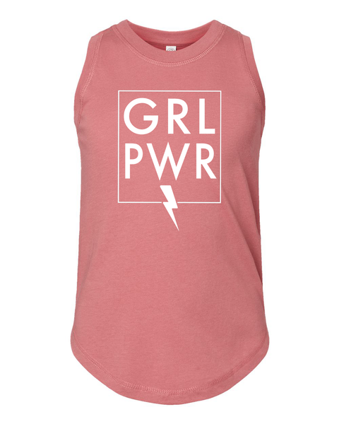 Girl Power Youth Tank Tops, Various Colors