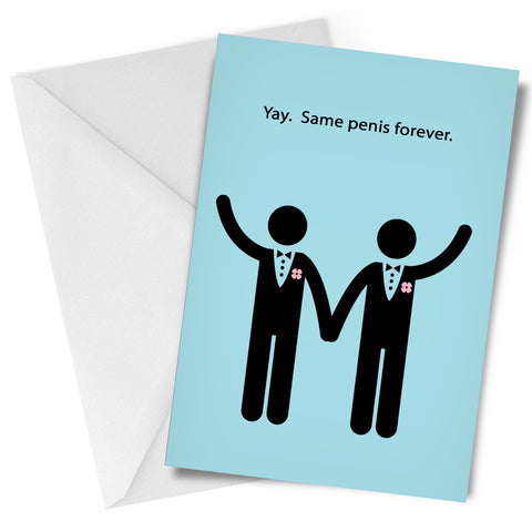 Same Penis Forever Alternative Greeting Card Marriage