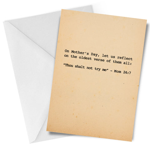 Thou Shall Not Try Me Mother's Day Greeting Card