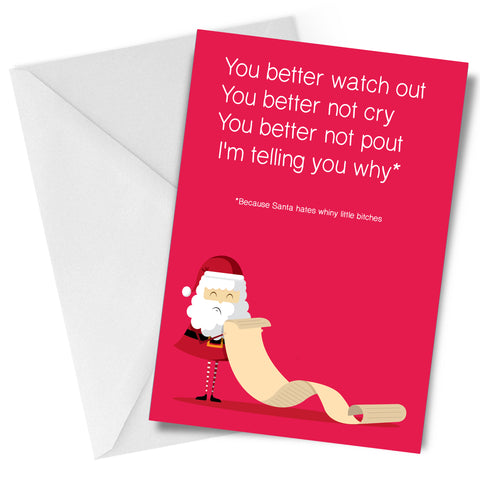 You Better Watch Out Christmas Greeting Card