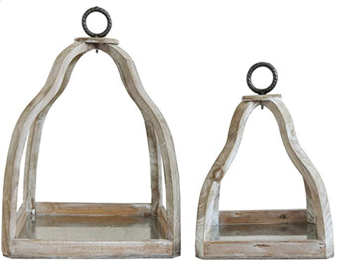Wood/Metal Decorative Trays - 2 sizes
