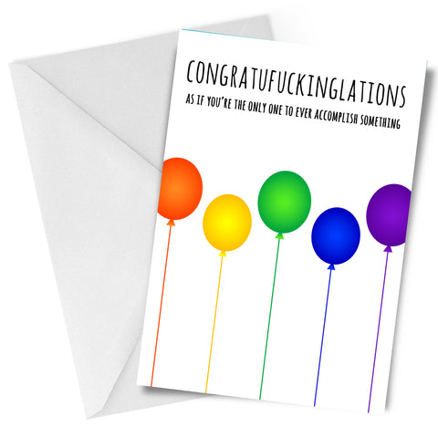 Congratufuckinglations Greeting Card