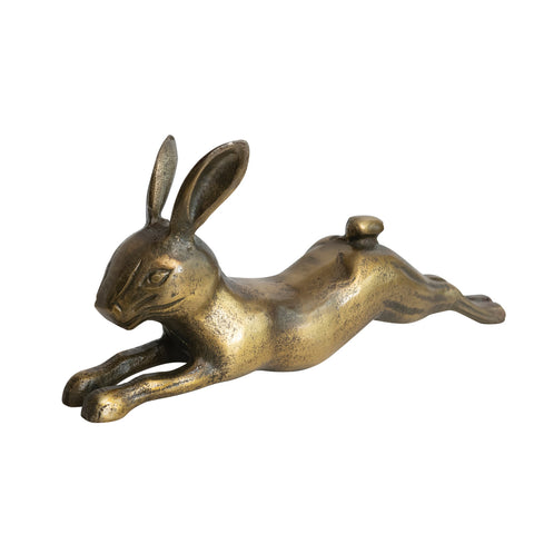 Heirloom Metal Rabbit Figure, Brass Finish