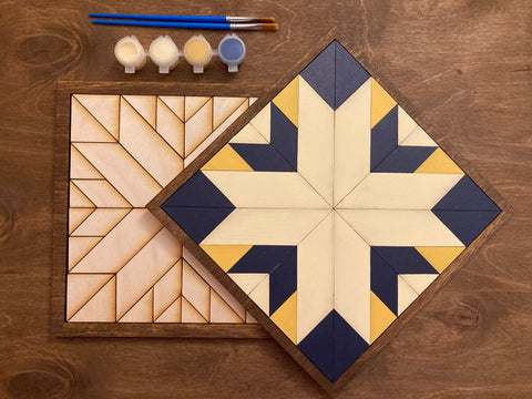 Barn Quilt Wood Mosaic DIY Craft Kit