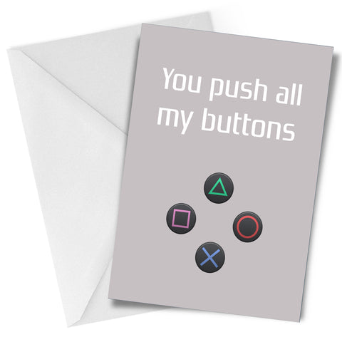 Push All My Buttons Greeting Card CLEARANCE