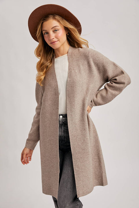 OPEN FRONT KNIT SWEATER CARDIGAN