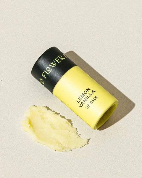Lemon Vanilla Organic Lip Balm / 0.3 oz Biodegradable Tube🍋