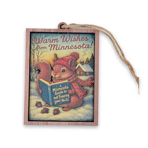 Minnesota Frozen Nuts Squirrel 4 Layer Wood Ornament