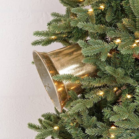 Metal Bell w.Loop-Brushed Gold Height=9", Width=6.75