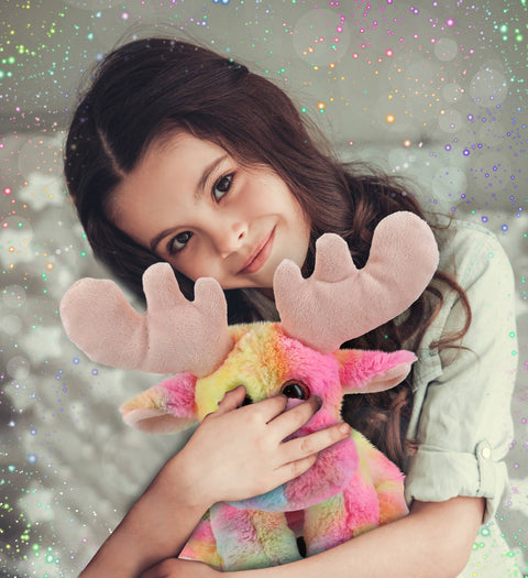 Super-Soft Plush - Rainbow Floppy Moose 9"