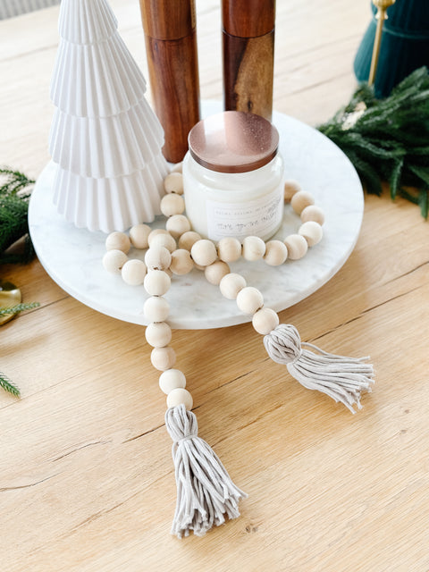 Wood Bead Garland with Tassels – Carver Junk Company