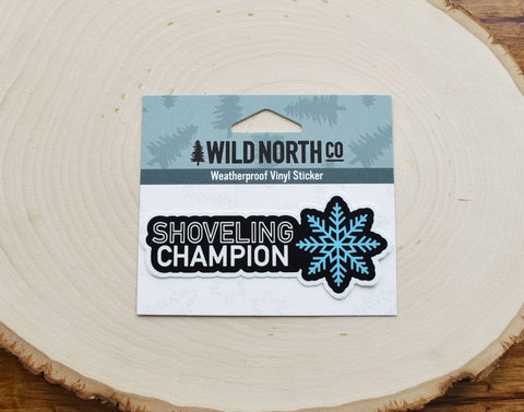 Shoveling Champion Sticker
