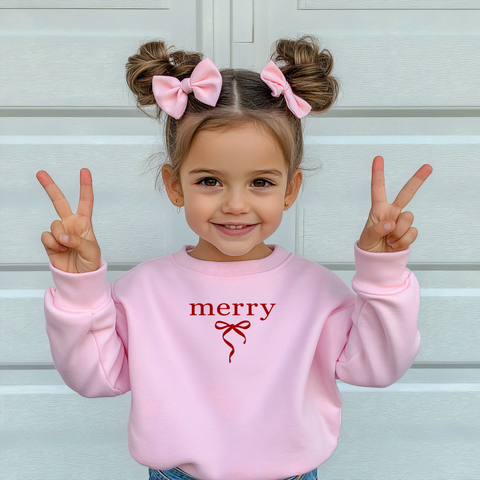Merry Holiday Youth Crewneck Sweatshirt - NEW for 2025!