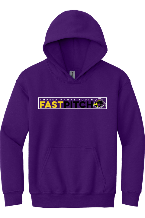 Chaska Hawks Fastpitch - Youth Heavyweight Hoodie, Various Colors