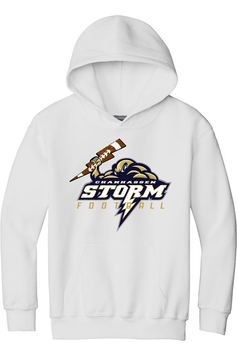 Chanhassen Storm Football White Youth Heavyweight Hoodie