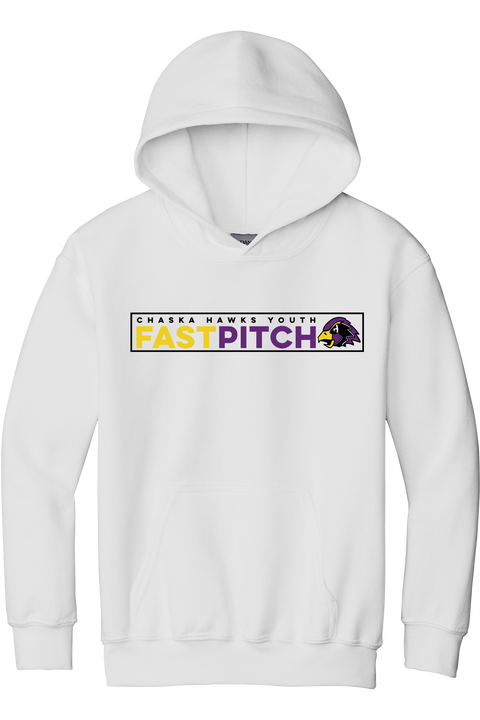 Chaska Hawks Fastpitch - Youth Heavyweight Hoodie, Various Colors