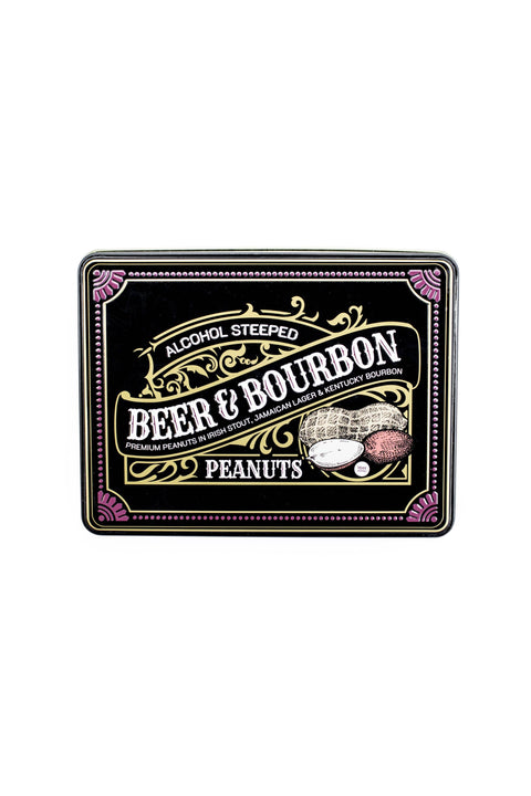 Beer and Bourbon Liquor Peanuts Gift Tin