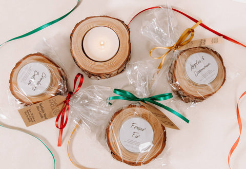 Holiday Gift Wrapped Candles - Christmas Stocking Stuffers