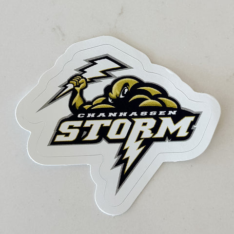 Chanhassen Storm Vinyl Sticker, 3" for water bottles, laptops