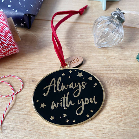 Always With You Enamel Christmas Tree Decoration