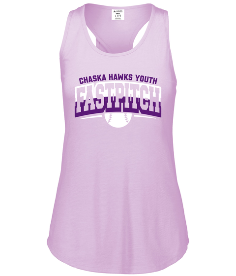 Chaska Fastpitch Lavender Racerback Youth Tank - Triblend Lux Fabric