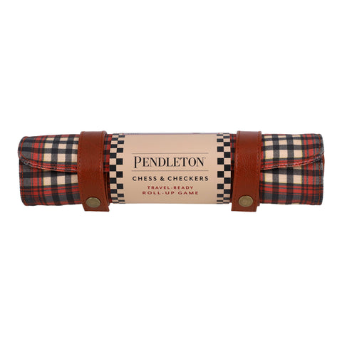 Pendleton Red Black Check Pattern Chess & Checkers