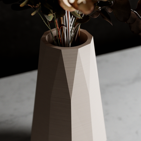 Eco-Friendly 3D-Printed Vase | Modern Vase for Faux Greenery