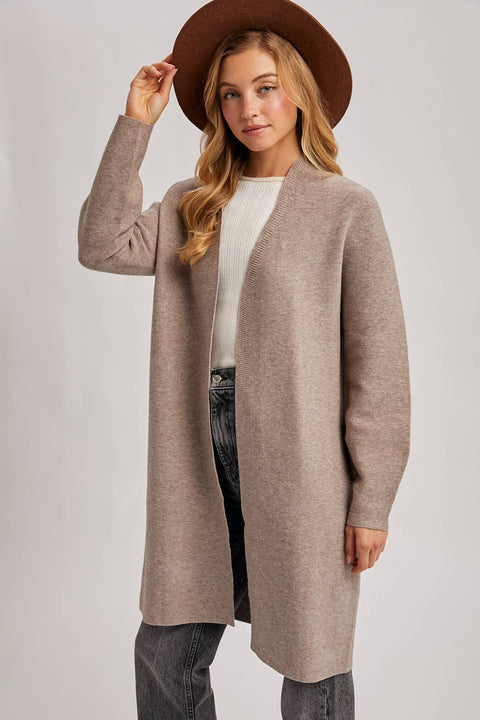 OPEN FRONT KNIT SWEATER CARDIGAN