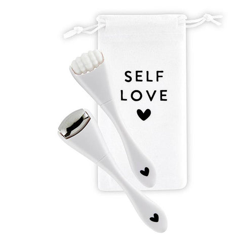 Spa To-Go Set - White Rollers with White Bag