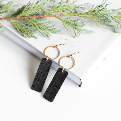 Matte Black Mia Earrings