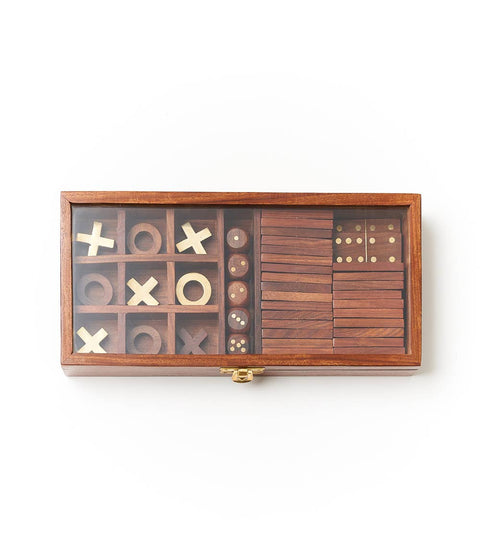 SALE: Rosewood 3-in-1 Game Set