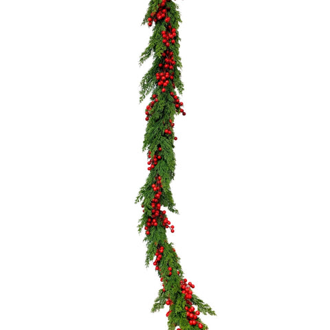 Christmas Cedar/Berry Garland 72''