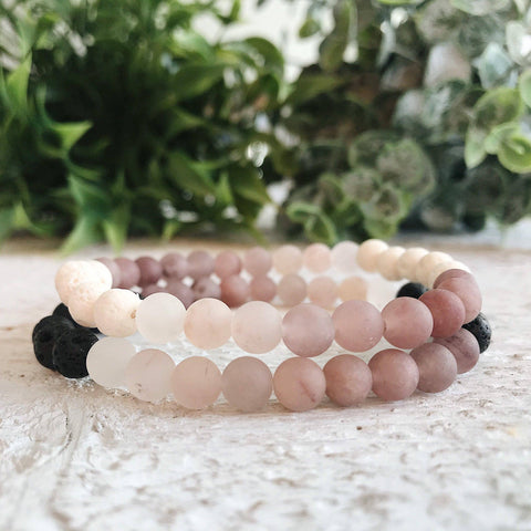 Berry Quartz diffuser bead bracelet- 6 MM