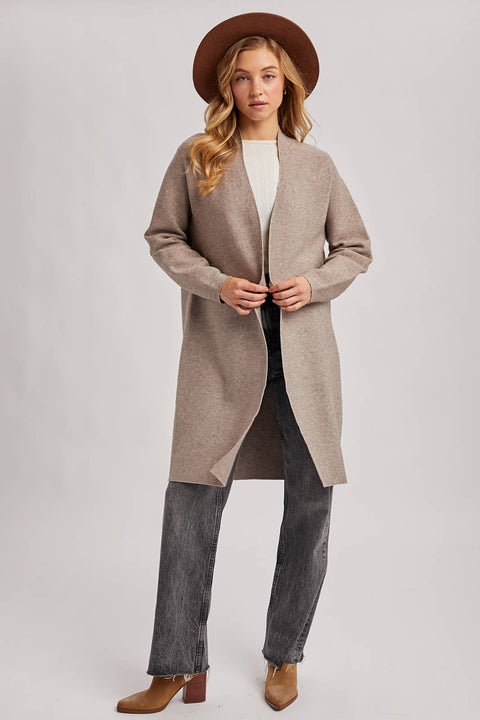OPEN FRONT KNIT SWEATER CARDIGAN
