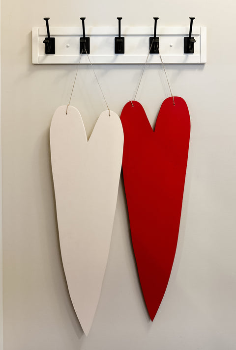 Rustic Wood Heart Sign, Door Hanger Decor