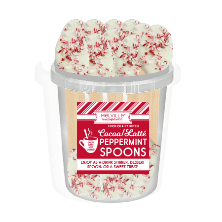 Peppermint White Chocolate-Dipped Spoons