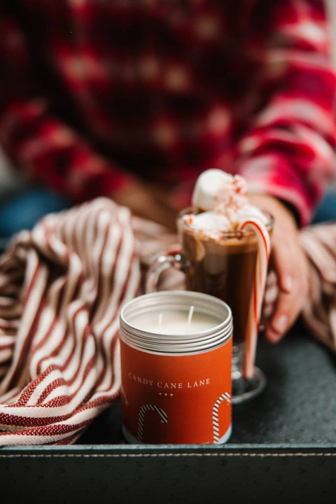 Candy Cane Lane Large 2-Wick Candle Tin