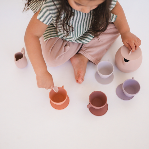 *LIMITED* Silicone Tea Set - Petal | Kids Pretend Playset