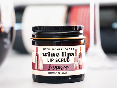 Wine Lips - Sangria Exfoliating Lip Sugar Scrub 1oz Jar