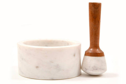 White Marble Mortar & Pestle